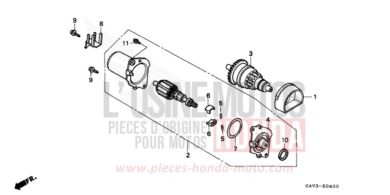 ANLASSER von CB1300 Super Bold'or ABS PROCYON RED METALLIC (R203) von 1995